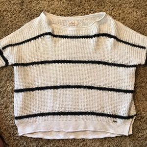 Hollister black and White striped sweater.